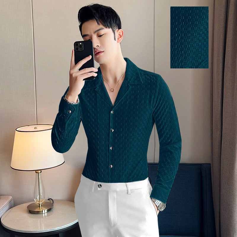 Dark Green Stylish Full Sleeve Casual Wear Shirt For Men